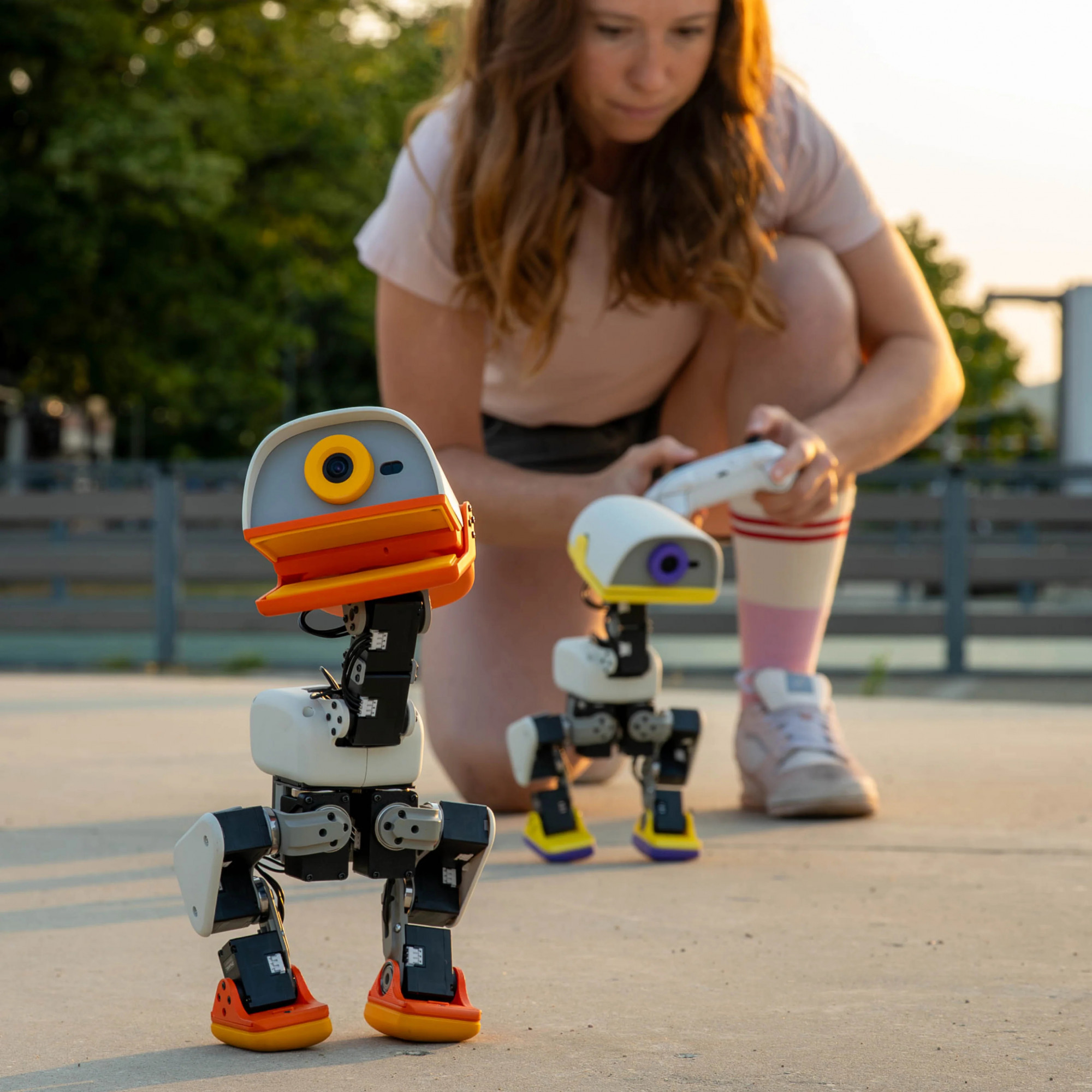Кишеньковий робот  з ШІ Microduck color: Sky